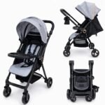 Poussette Bébé Kidilo – Gris Noir
